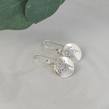 Baby's Breath Flower Earrings - Sterling Silver