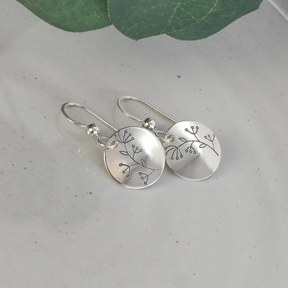 Budding Branch Earrings - Sterling Silver