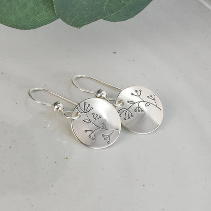 Budding Branch Earrings - Sterling Silver