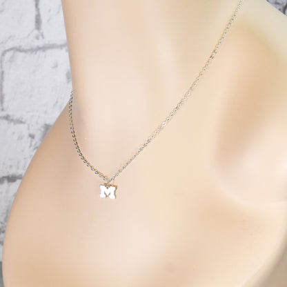 Varsity Letter M - Charm Sterling Silver Necklace