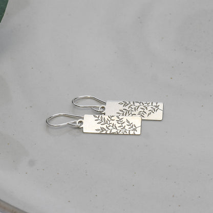 Petite Leaves Earrings - Rectangle
