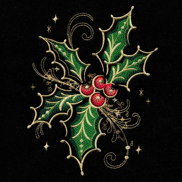 Bauble Holiday Towel - Embroidered Christmas Design