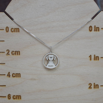 Dog Breed Necklaces - Engraved Sterling Silver Pendants