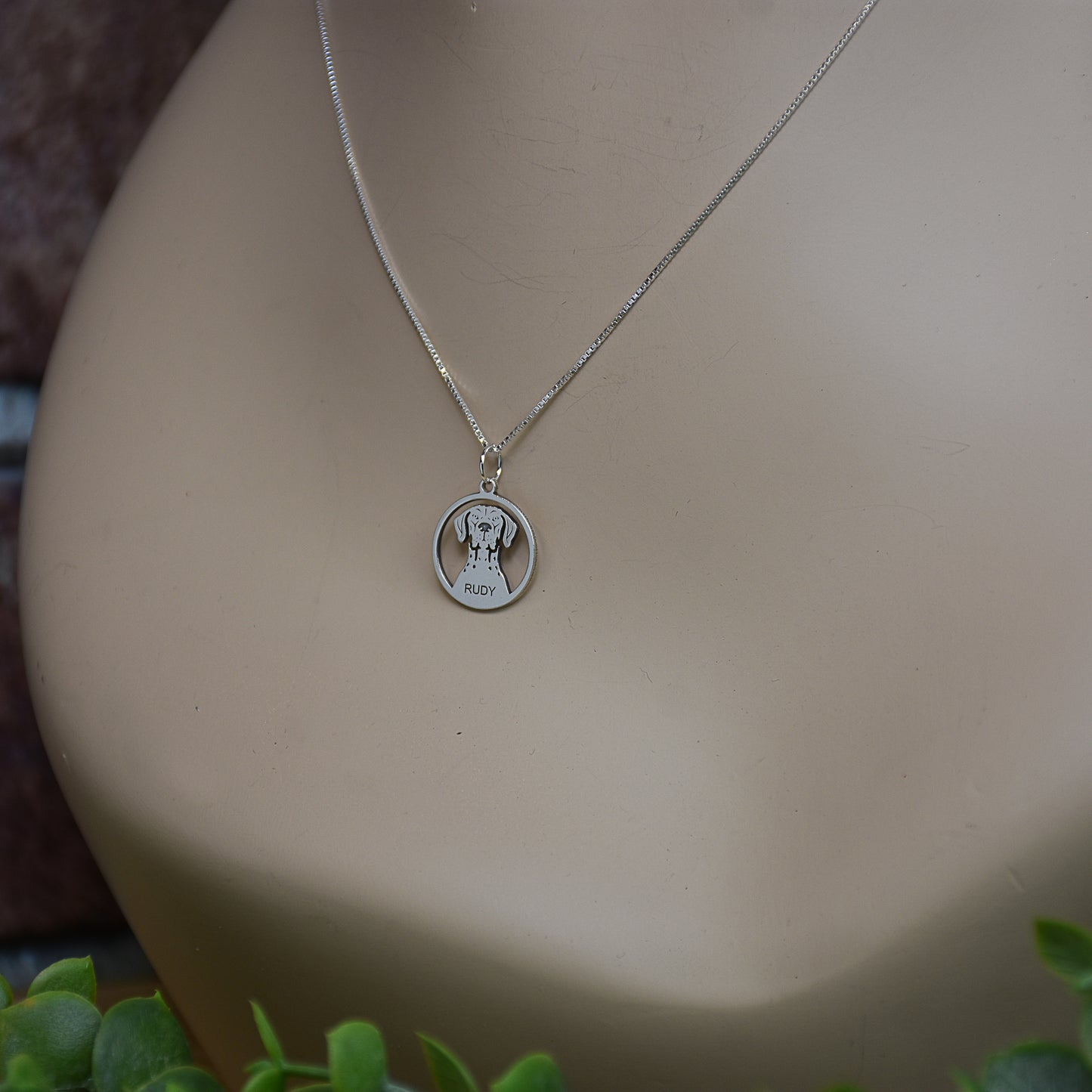 Dog Breed Necklaces - Engraved Sterling Silver Pendants