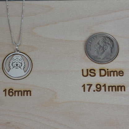 Dog Breed Necklaces - Engraved Sterling Silver Pendants