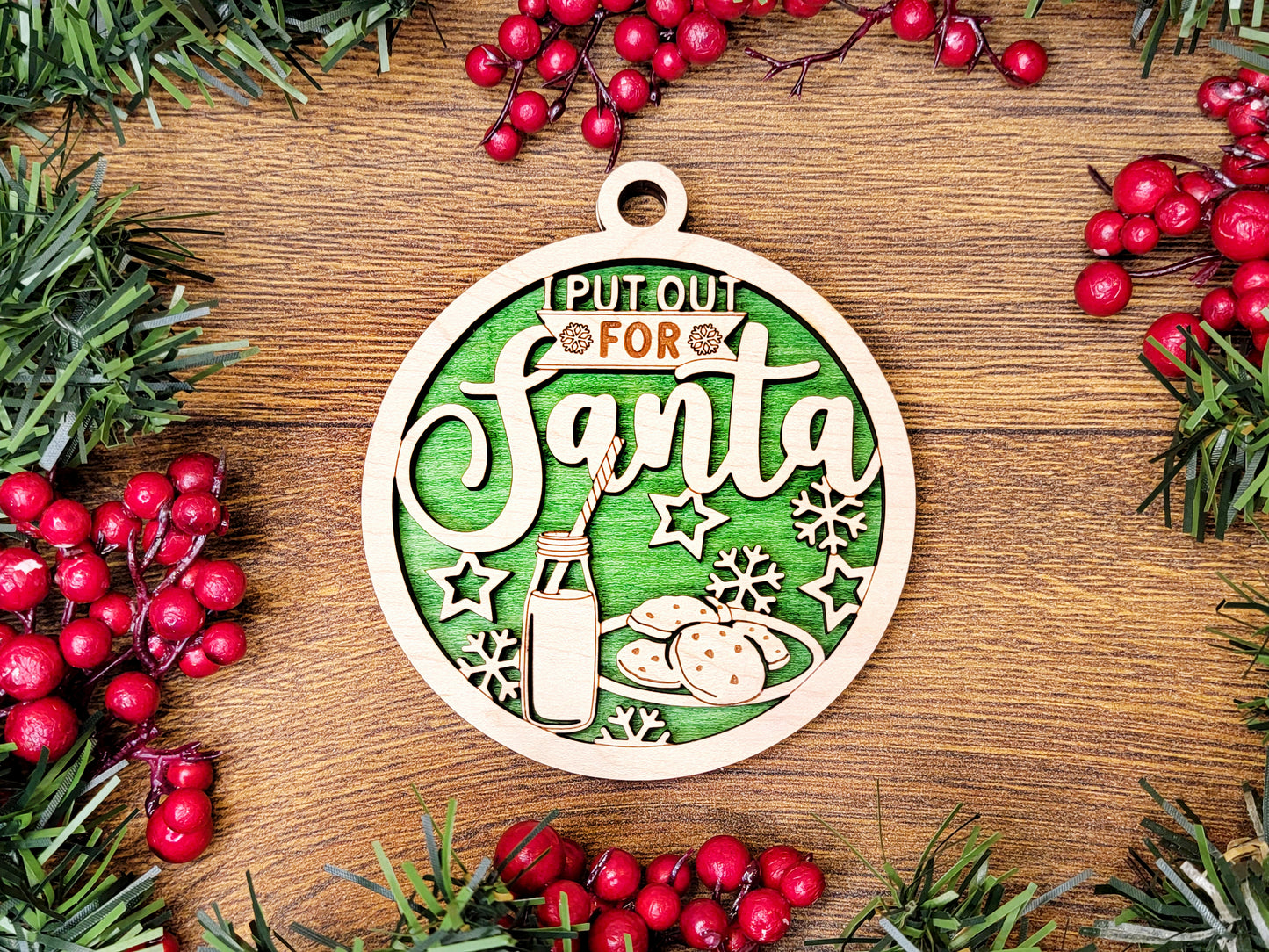 I Put Out For Santa Ornament - Funny Holiday Tree Decoration