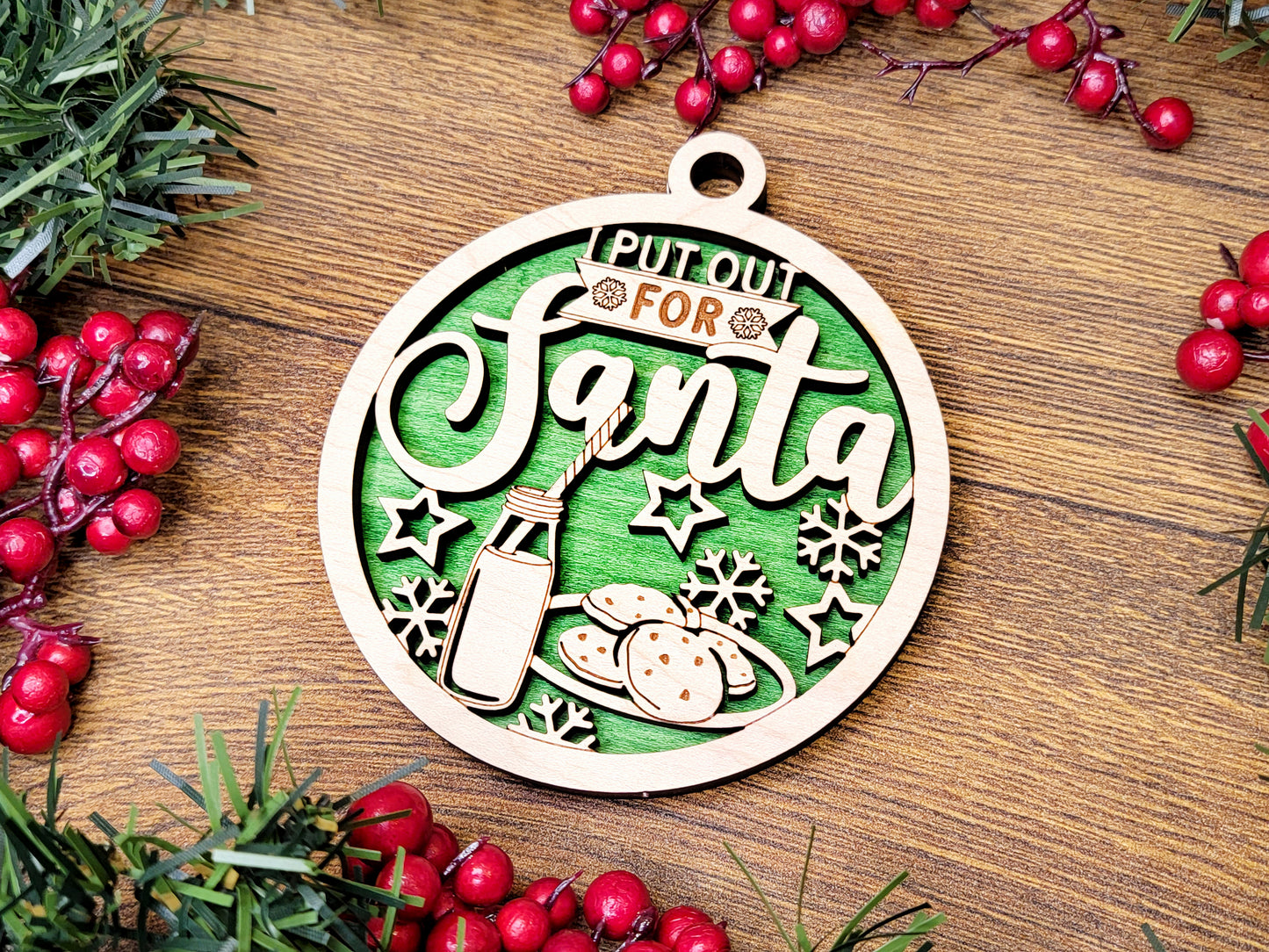 I Put Out For Santa Ornament - Funny Holiday Tree Decoration