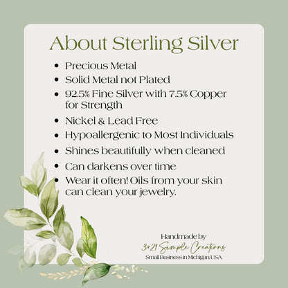 Fern Leaf Earrings - Sterling Silver