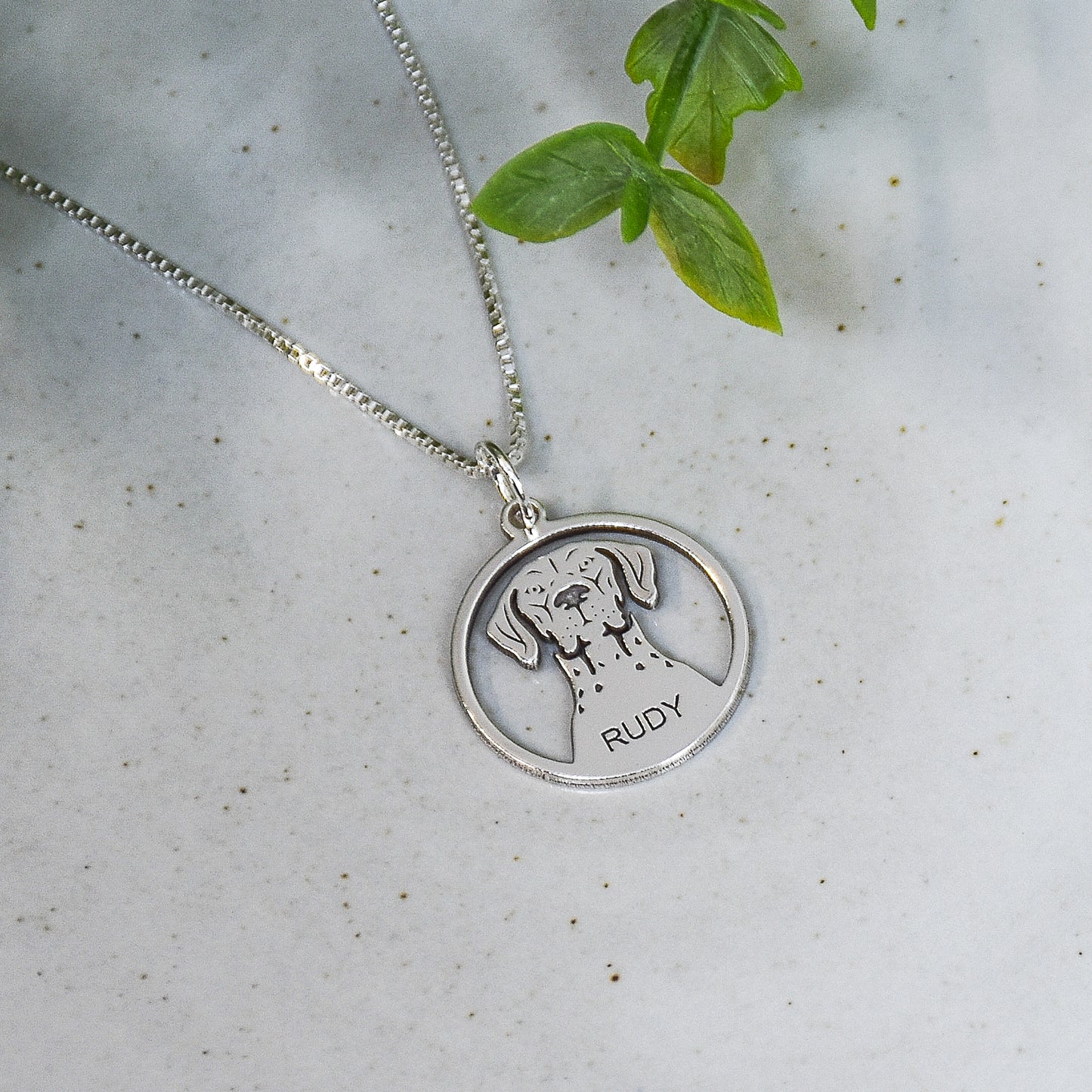 Dog Breed Necklaces - Engraved Sterling Silver Pendants