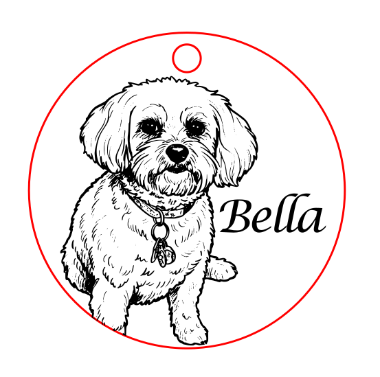 Custom Pet Necklace - Engraved Sterling Silver Photo Pendant