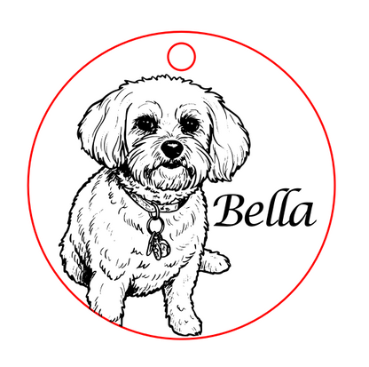Custom Pet Necklace - Engraved Sterling Silver Photo Pendant