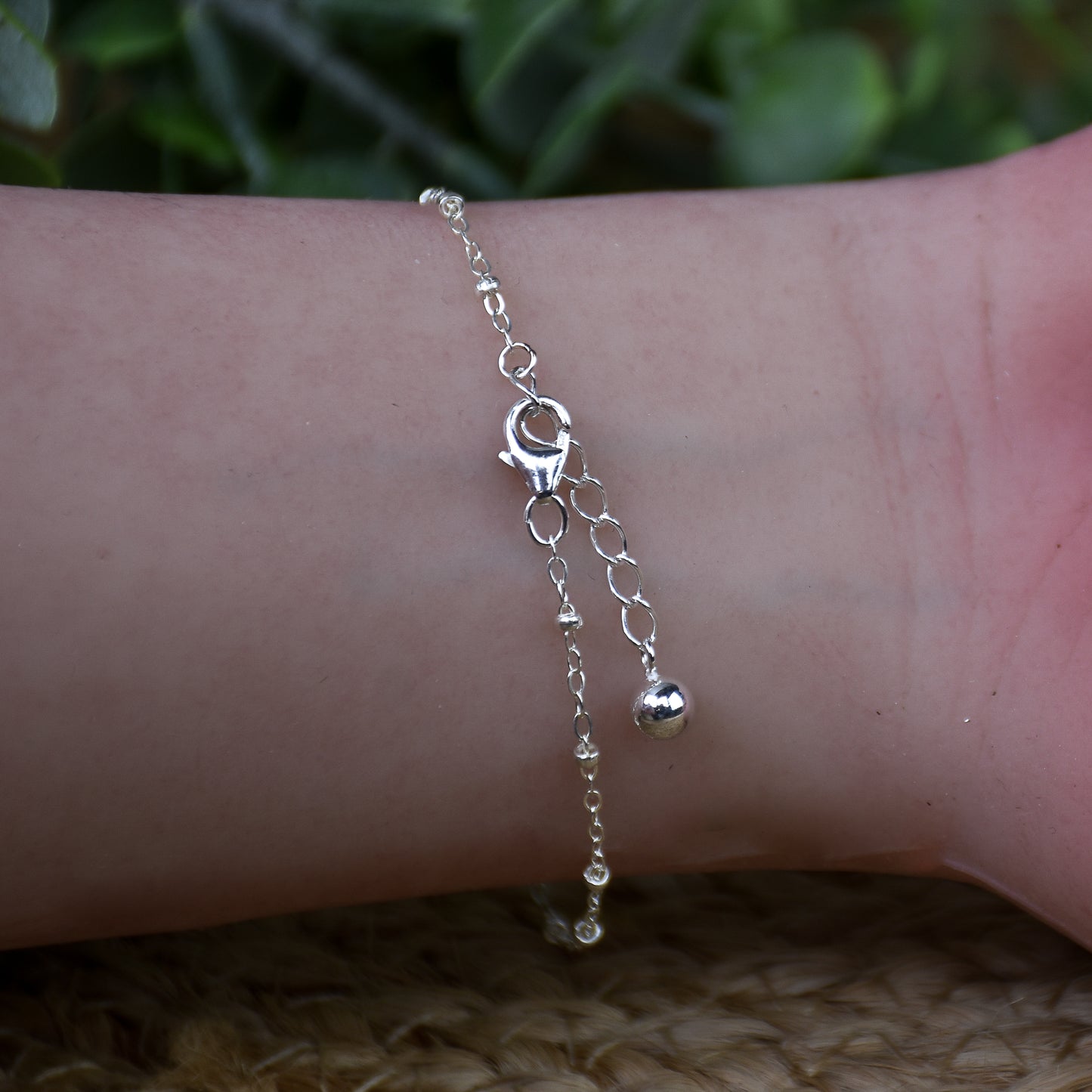 CZ Link Bracelet - Sterling Silver