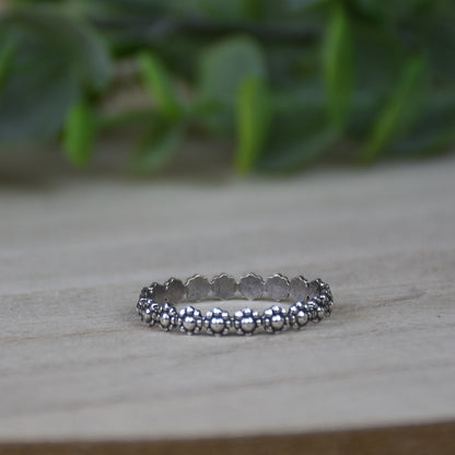 Daisy Stacking Ring - Custom Sized, Bali Sterling Silver Wire