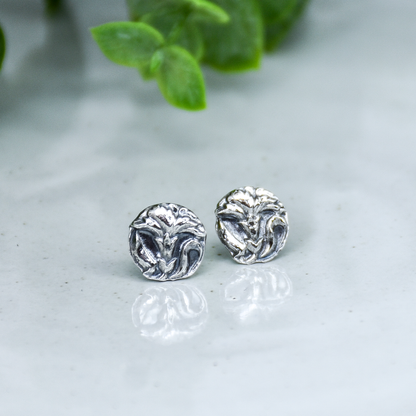 Carnation Flower Stud Earrings - Sterling Silver