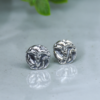 Carnation Flower Stud Earrings - Sterling Silver