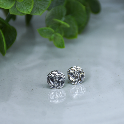 Carnation Flower Stud Earrings - Sterling Silver