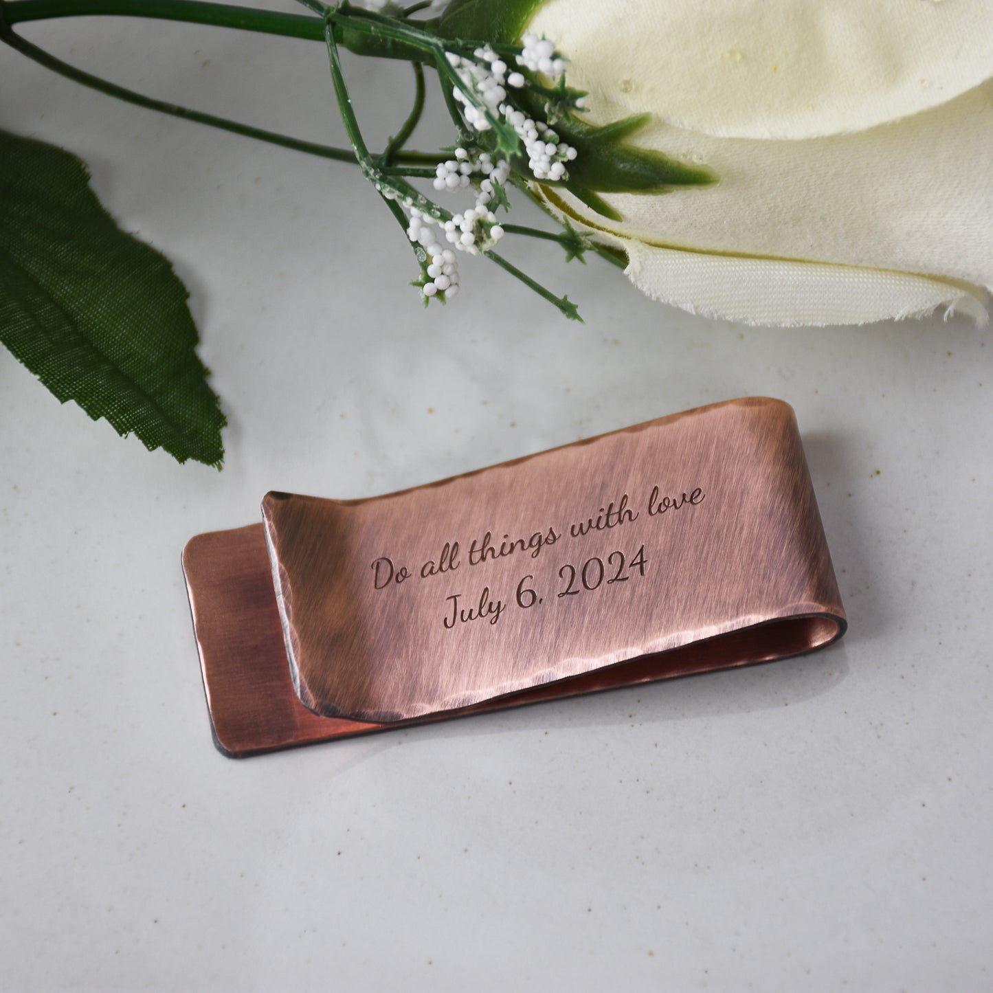 Engraved Copper Money Clip