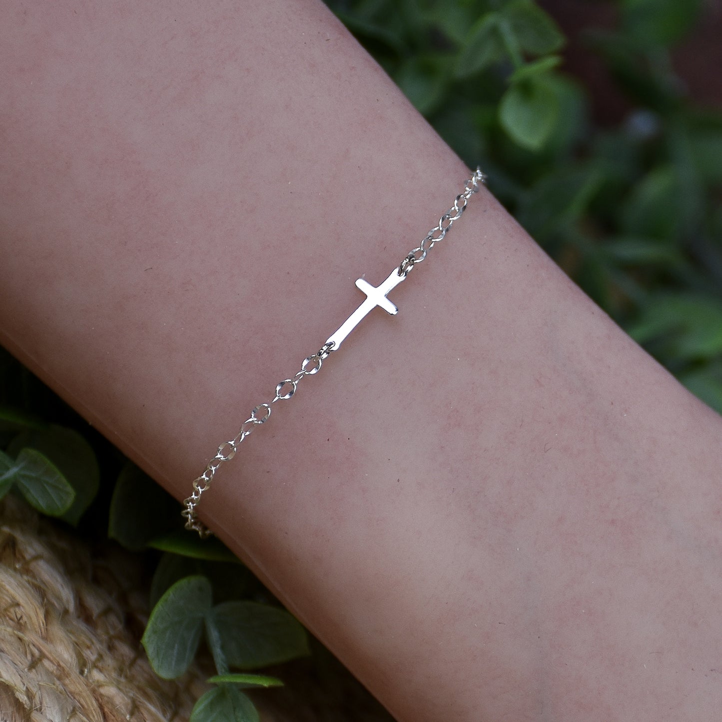 Cross Link Bracelet - Sterling Silver