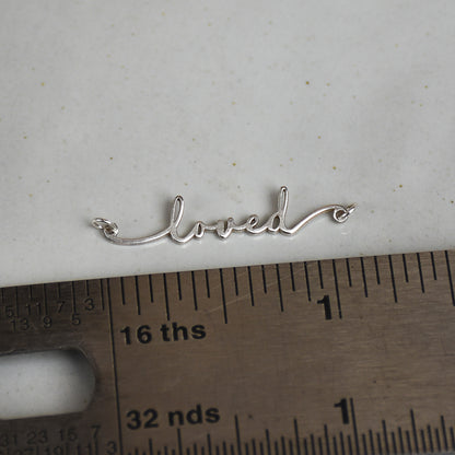 Laser Cut Name Or Word Link - Sterling Silver Charm