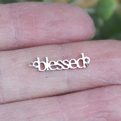 Custom Laser Cut Connector - Sterling Silver Charm