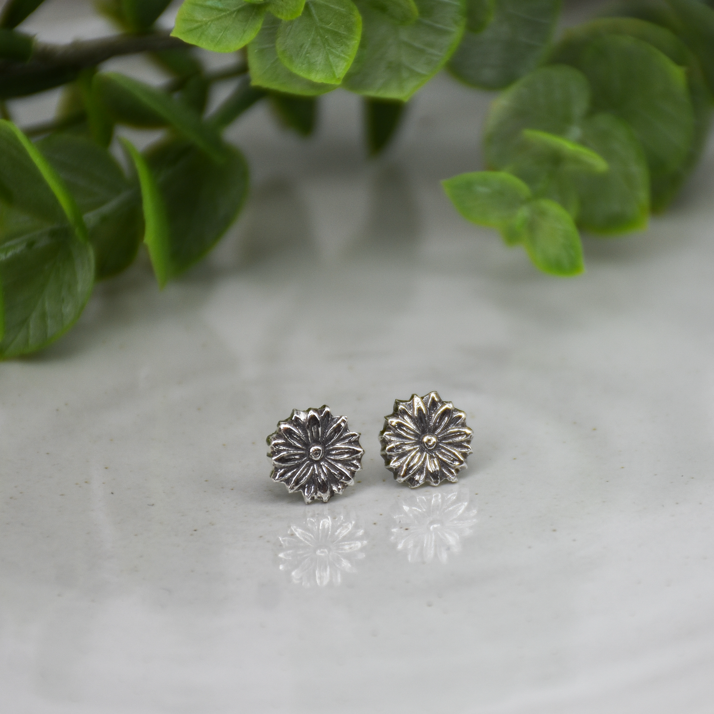 Daisy Post Earrings - Sterling Silver
