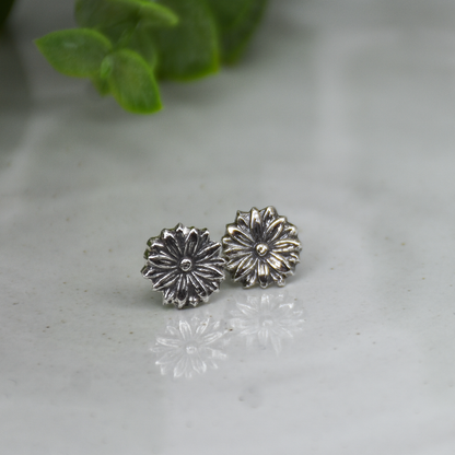 Daisy Post Earrings - Sterling Silver