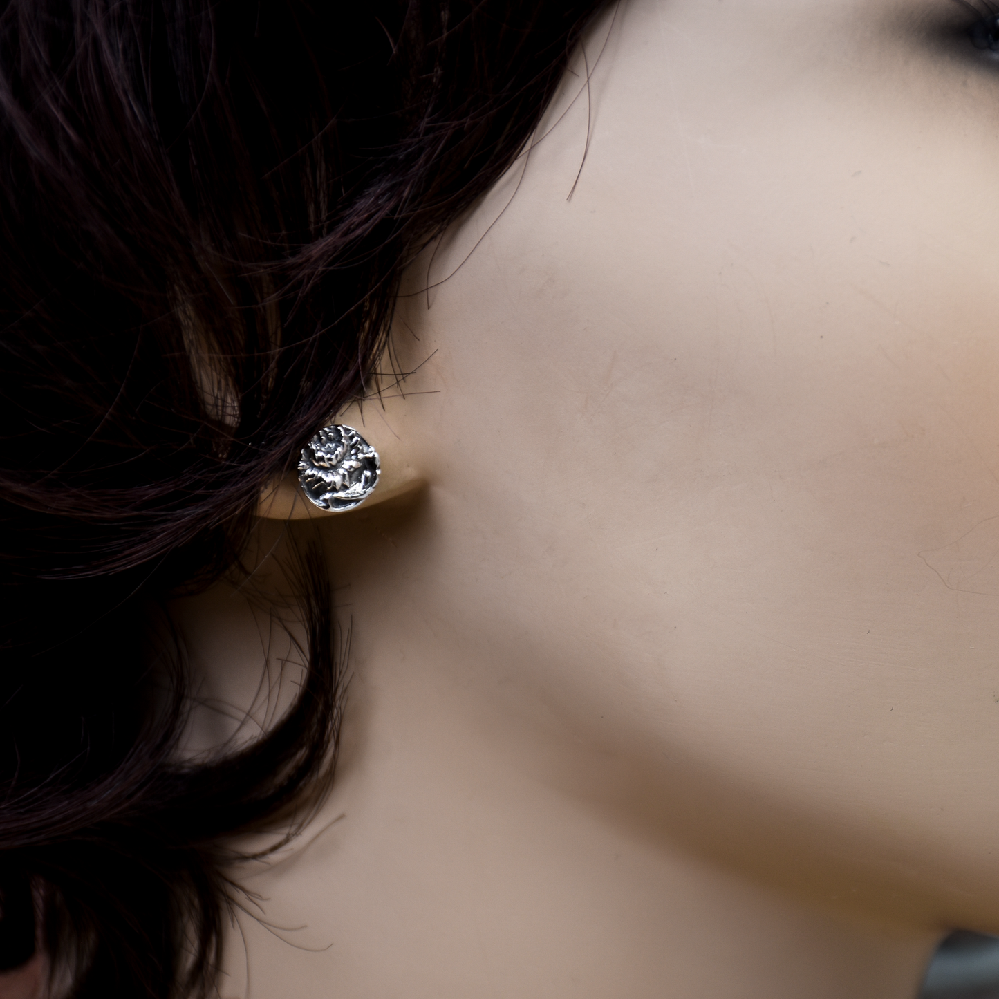 Dandelion Flower Stud Earrings - Sterling Silver