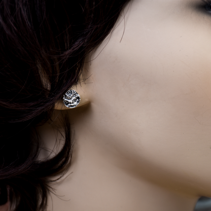 Dandelion Flower Stud Earrings - Sterling Silver