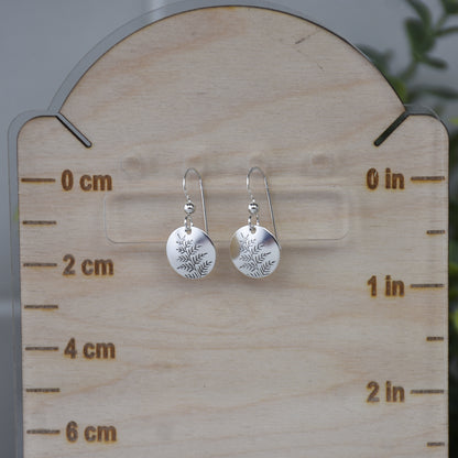 Fern Leaf Earrings - Sterling Silver