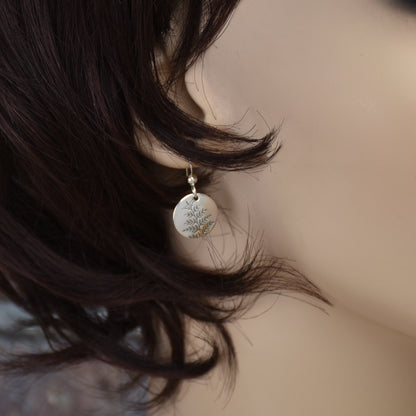 Fern Leaf Earrings - Sterling Silver