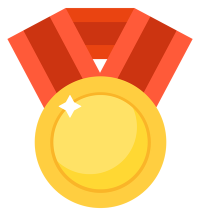 gold metal ribbon for 30,000 sales and 13 years in business