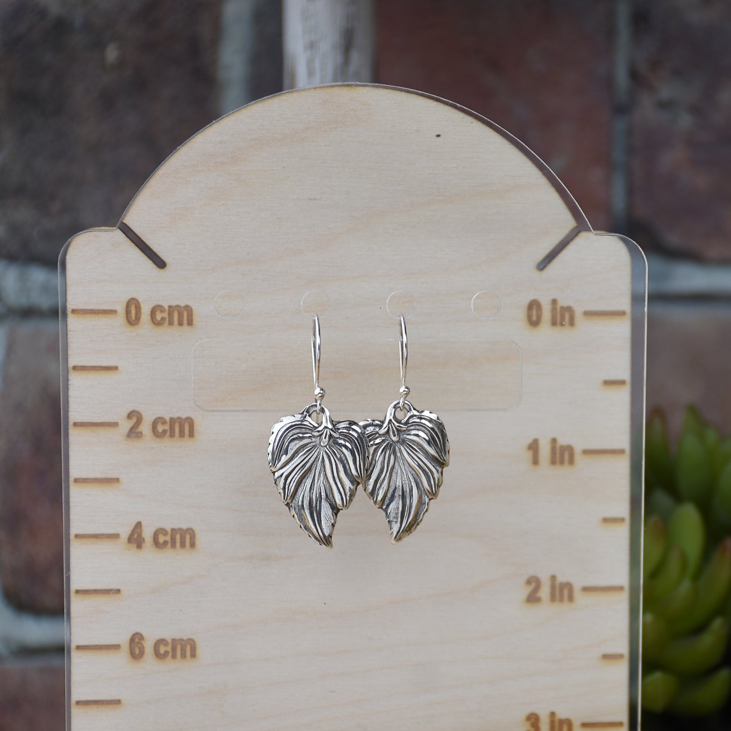 Elegant Leaf Sterling Silver Earrings