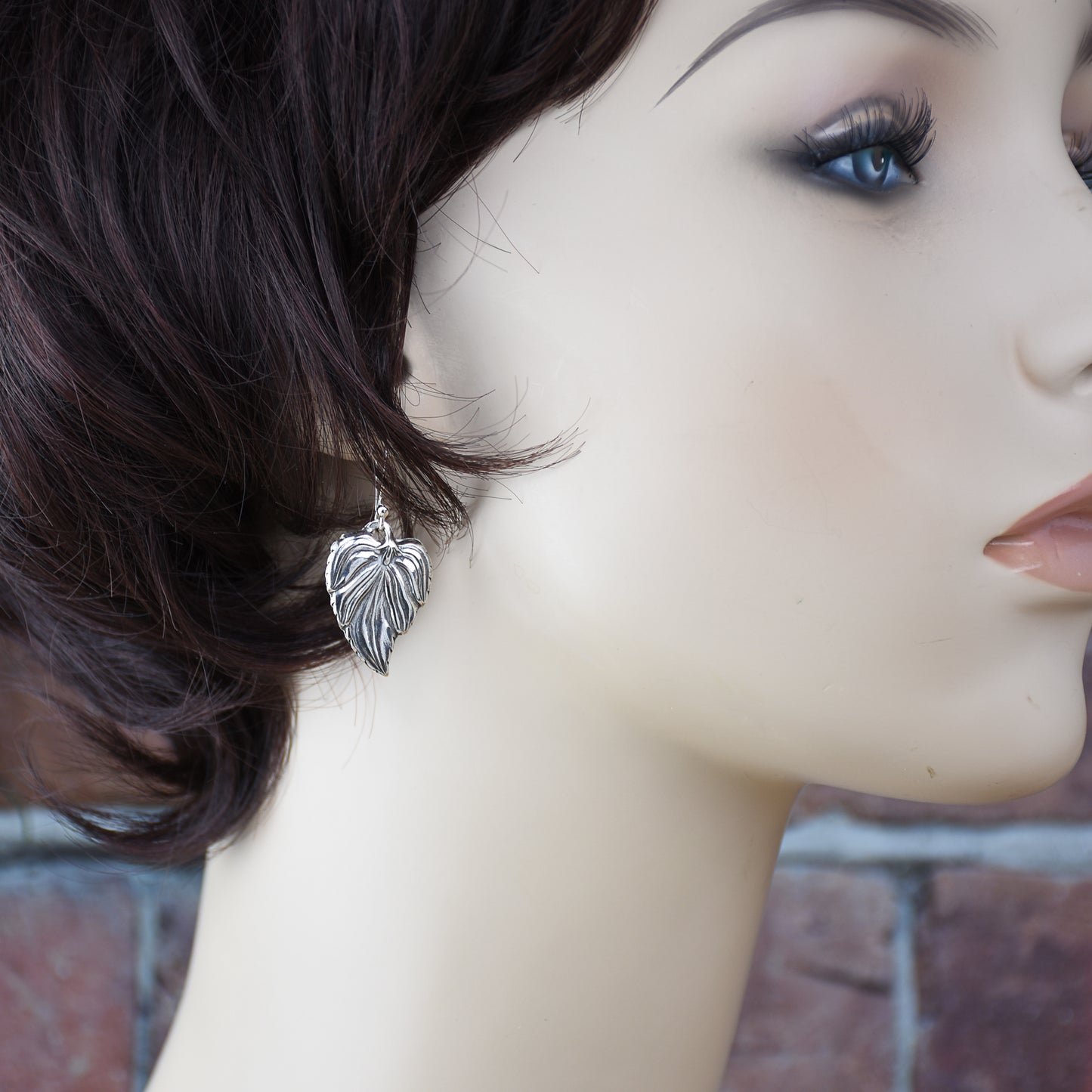 Elegant Leaf Sterling Silver Earrings