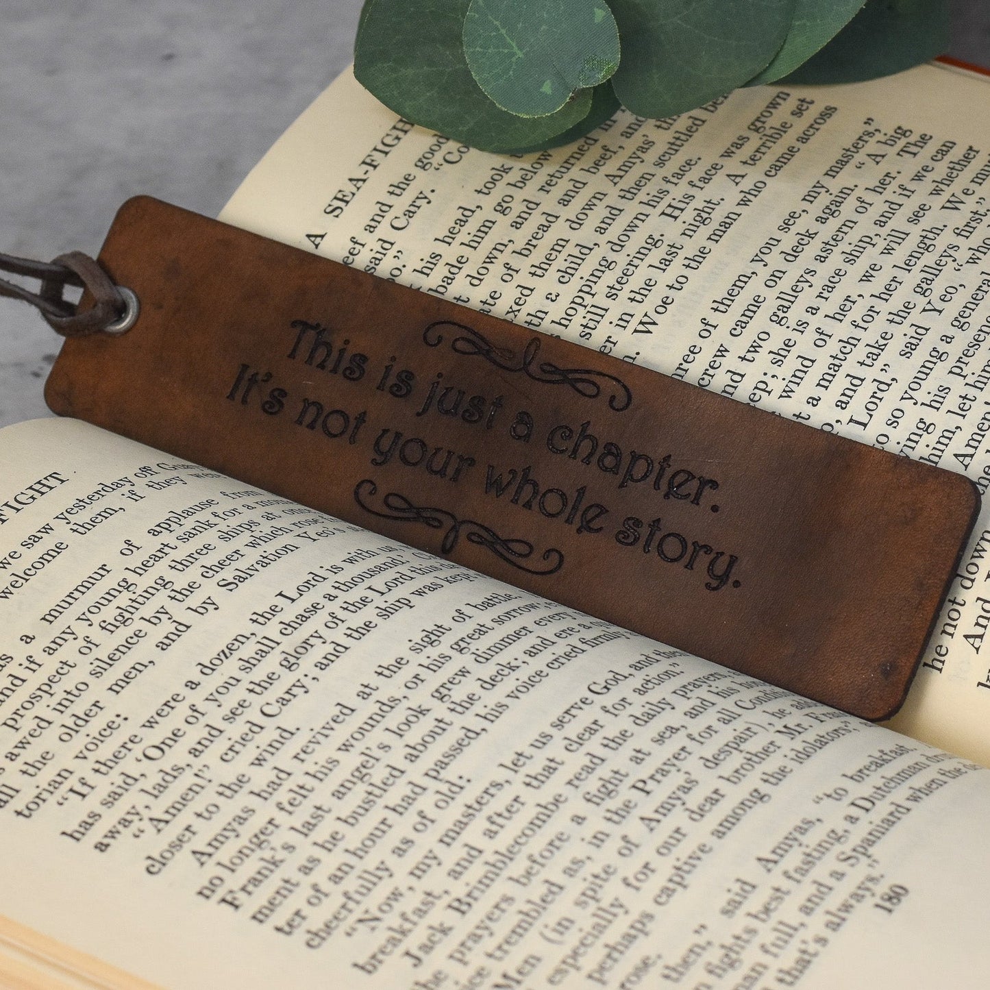 Personalized Leather Bookmark - Retirement Gift