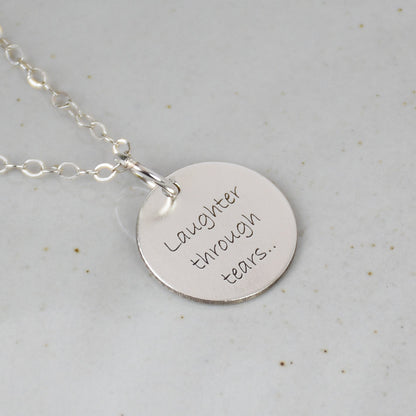 Magnolia Flower Sterling Silver Necklace - Personalization Optional