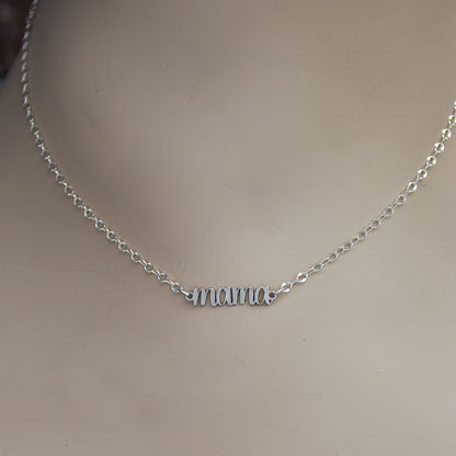 Laser Cut Mama Link - Custom Sterling Silver Connector