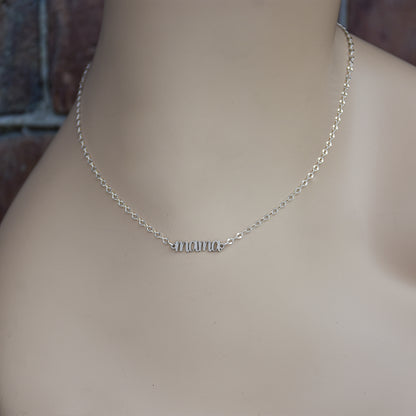 Laser Cut Mama Link - Custom Sterling Silver Connector