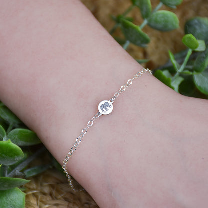 Elephant Sisterhood Link - Sterling Silver Charm