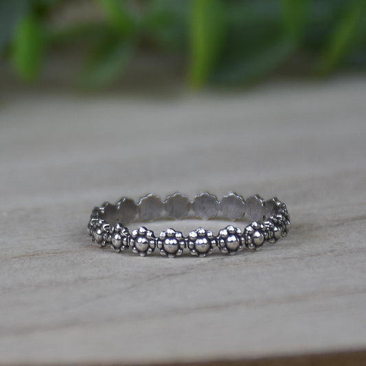 Daisy Stacking Ring - Custom Sized, Bali Sterling Silver Wire